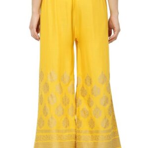 pure cotton yellow palazzo 02 size ( free size )