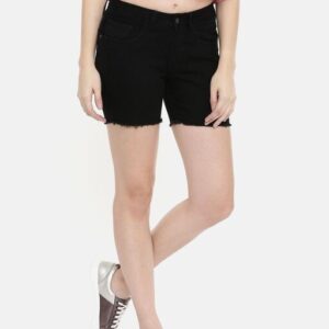 Womens Beautiful Black Denim Hot Shorts