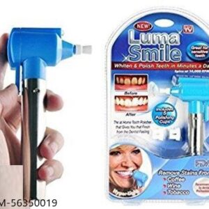 Tooth Polisher Whitener Stain Remover with LED Light Luma Smile Rubber Cups.