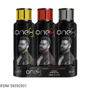 one8 by virat kohli activee+pure+intense deodorant 3pcs 600ml for man