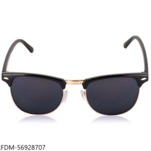 Latest Unisex Aviator Sunglass With UV Protection, Black Frame, Black Lens