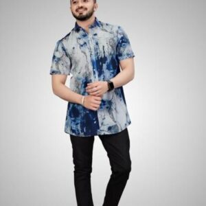 Men’s Rayon Cotton Lining Digital Printed Stitched Half Sleeve ShirtCasual Shirts.