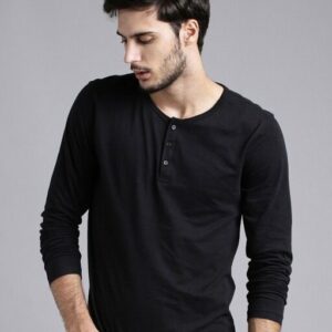 Solid Couple Henley Neck T-Shirt