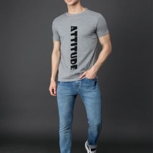 mens half seleves tshirt attitude