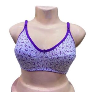 printed purple bra