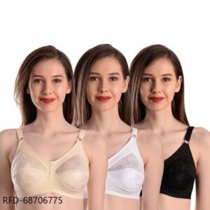 ZKXO BRZL Non Padded Soft Beauty & Comfy Feel Bra Backless Women’s Secret Lingerie -( Pack of 3)