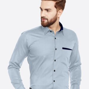 Sitaram designer mens casul shirt with pocket and sleeve pattern