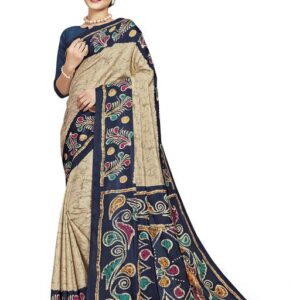 Printed Synthetic Cotton Women’s Saree