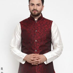 Jompers Men’s Woven Jacquard Nehru Jacket