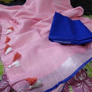 Ethnic Viscose Linen Designer Saree