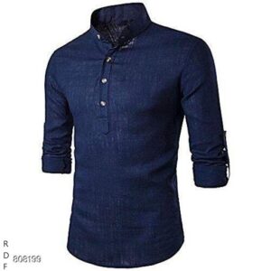 Men’s Attractive Cotton Solid Short Kurta