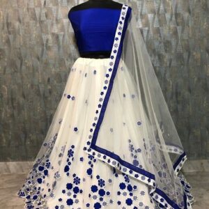 beautiful wedding partywear garba navratri embroidery lehenga