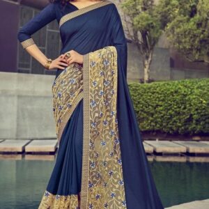 Beige & Yellow Cotton Silk Printed Party Wear Saree