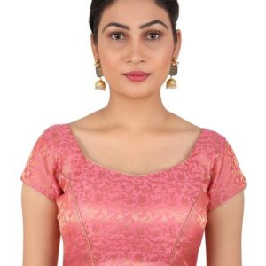 FIGURE UP Women Sweetheart Neck Poly Chanderi Blouse