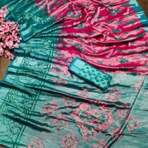 Shibori Prints Pure Brasso Chiffon Sarees