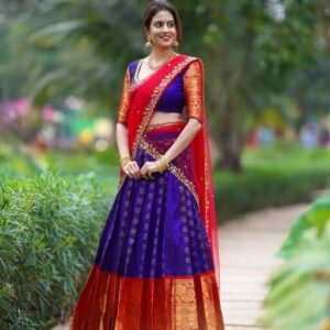 new design half saree for wedding