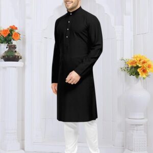 SIMPLE KURA (BLACK) Kurtas