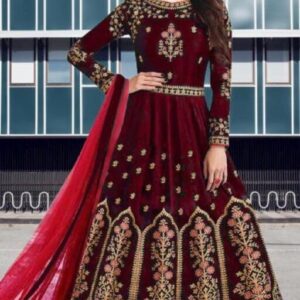 Akarsha Heavy Embroidery Long Party wear Gown