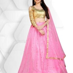 SHREE CHETANYA CREATION EMBROIDERED SEMI STITCHED FREE SIZE LEHENGA CHOLI SET SPECAILLY DESIGNED FOR GIRLS & WOMEN’S