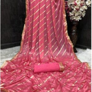 BEAUTIFUL MALAI SILK SAREE WITH LERIYA PRINTED