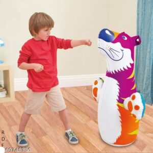 Divi Divine Hit Me Inflated Toy for Kids Inflatable Tiger Toy Water Filled Base BOP for Toddlers PVC Punching Bag for Kids (Multicolor)