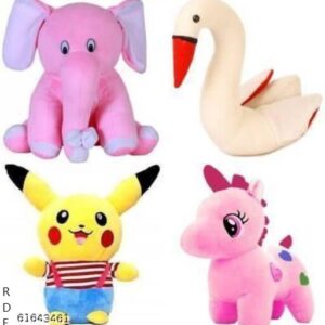 Combo of very Stylish Plush and Adorable Soft Stuffed Sitting Elephant,Clother Pikachu,Unicorn And Swan Combo Of 4 For Kids, Gift & Decoration (Teddy Bear) – 30 cm