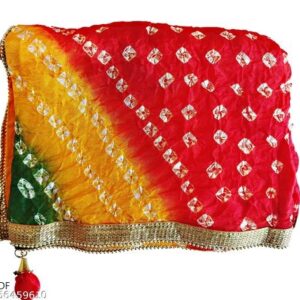 Jaipuri Rajasthani Bandhani Bandhej Dupatta