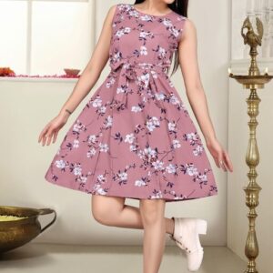 Women Fit And Flare Onepiece Frock Multicolour Dress