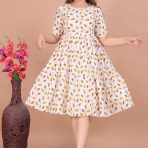 Shopaxis Trendy Yellow Cotton Dress