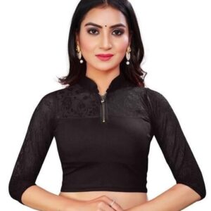 Miraya Women’s Readymade Stretchable Blouse (Colour – Black)