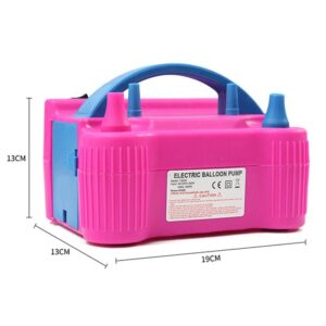 Portable Balloon Pump | Balloon Blower Inflator Machine Ideal for Party Decorations Wedding Parties – Pink, Free 1pc Tying Tool