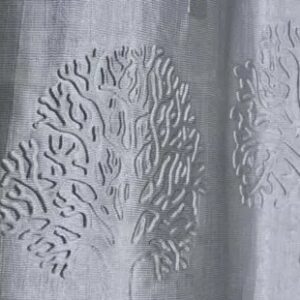 Tree punching Poyester Pack of 2 Printed Curtains for DOOR , WINDOW