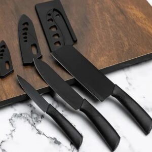 3 Pc Stainless Steel Knife Set High Carbon SS Ultra Sharp Butcher, Meat, Pairing, Vegetable Knife for Kitchen