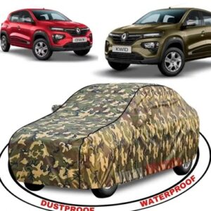 Fully Waterproof Car Cover For Renault Kwid with Mirror Pocket Renault Kwid Car Cover Premium Fabric Premium Quality with Triple Stitched Fully Elastic Surface Body Protection Kwid Car Body Cover, Kwid Car Cover