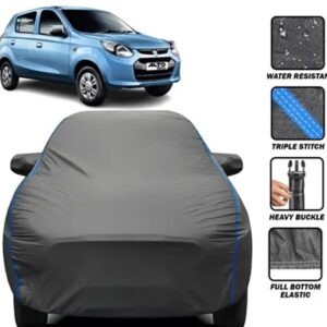 Auto Drift® Car cover for Maruti Suzuki K10 & Alto 800 Waterproof & Dust Proof Car Cover/ alto k10 car accessories/ alto 800 car cover/ alto 800 car cover waterproof/ maruti alto 800 car cover/ alto k10 car cover/ Alto ka cover,alto k10 ka cover, alto car cover(Grey)