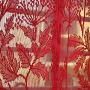 Attractive Floral Patternn Polyester Heavy Lilly Net Curtain ( Parda ) – 1 PCS (SIZES – WINDOW-5FT/DOOR -7FT/LONG DOOR -9FT)CT-13 ,MAROON