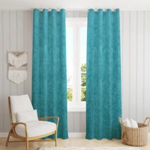 Myra Collection Premium Velvet Embossed Curtain Set of 2 pc
