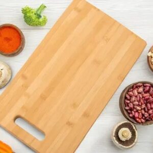 Krishiv Bamboo Chopping Board for Kitchen, Wooden Cutting Board for Vegetable (24 x 34 x 1.8 cms, Brown, Large)