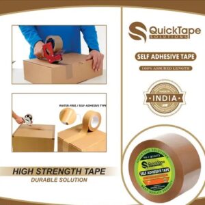 6 Pcs. Brown Cello Tape Packaging Brown Tape – 2 inch / 48MM x 50Meter | Pack of 6 | for Packaging, Decorating and DIY works, Office and School work