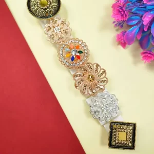 Combo Of 6 Multicolour Adjustable Rings