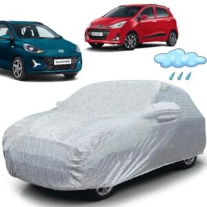 Waterproof Car Body Cover For i10 Waterproof and Dustproof with Mirror Pocket i10 Car Cover, Car Cover For Hyundai i10 Premium Fabric i10 Cover Triple Stitched Elastic.
