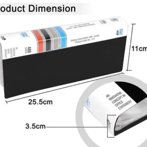 480 Cards – Business Card Holder, Debit/Credit/Business/Visiting Name Id Card Holder Book Case Organizer File – Black 480