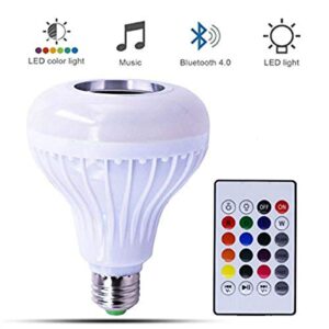 LED Music Bulb Speaker |Multicolour |Changing LED Light Bulb with Built-in Stereo Speaker Connected by Bluetooth/Wireless (Pack of 1)