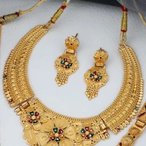 Jewellery Sets for Women Gold Plated Combo of Two Traditional Necklace set for women Jewellery set with Earrings For Girls/Women