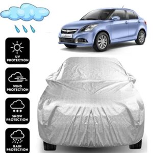 Swift Dzire Car Cover Waterproof and Dustproof Premium Fabric Dzire Cover with Mirror Pockets Maruti Suzuki Dzire Car Cover, Dzire Body Cover, Waterproof Car Cover, Car Cover For Dzire, All Models Suitable For Maruti Suzuki Dzire Cover Triple Stitched Elastic.