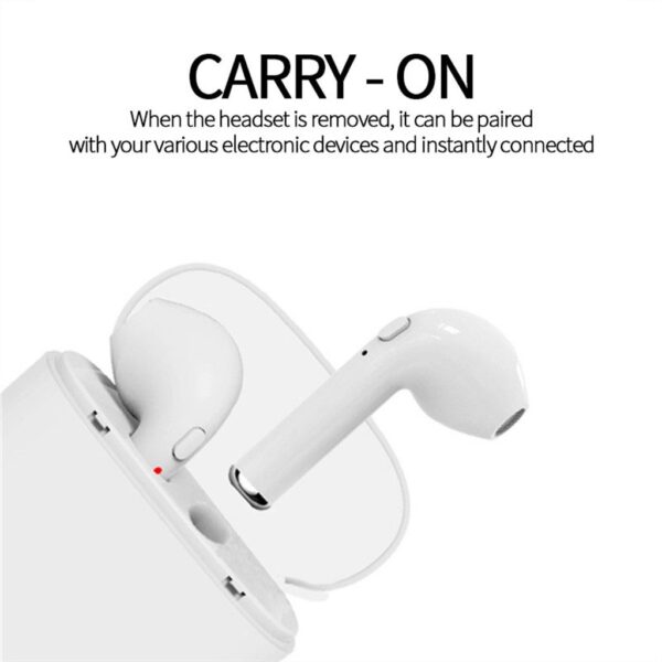 i7 Wireless Earbuds With Charging Box Bluetooth  (BLACK, True Wireless) - Image 4