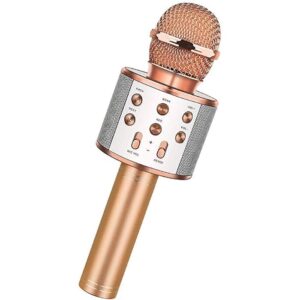 Wireless Bluetooth Recording Condenser Handheld Microphone Bluetooth Speaker Audio Recording Karaoke with Mic (Multicolor 1 Pc)