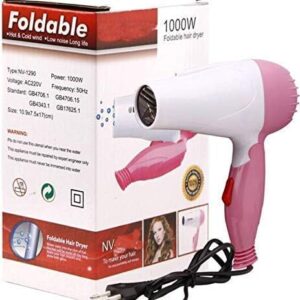 NEW Nova Nv-1290 1000 Watts Foldable Hair Dryer For Women Professional Electric Foldable Hair Dryer With 2 Speed Control,Multicolor