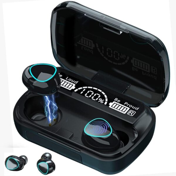 M10 Wireless Earbuds Bluetooth 5.1 TWS Earphones Full Touch Control Headphones Built-in Microphone Immersive Sound Quality Ensure Fast Stable & Auto Connection Smart LED Headset Sports Bud