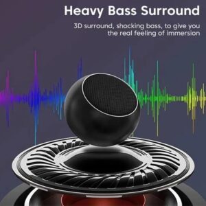 M4 Wireless Portable Bluetooth Mini Speaker Bass Loud Sound HiFi Music 1.25 Inch BT Metal Mini Outdoor Gift Speaker